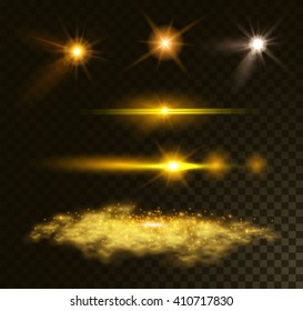 Modern light effects, vector
