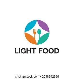 modern light food logo design for restaurant identity
