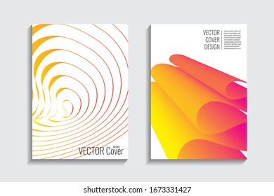 Tapa geométrica luminosa moderna. 3d. estampado de moda. Plantilla de libro amarillo dinámico fluido. Diseño web de negocios creativos. Líneas ventiladas elegantes. Fondo de degradado de fusión a la moda. Afiche de inteligencia artificial.