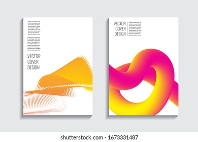 Tapa geométrica luminosa moderna. 3d. estampado de moda. Líneas ventiladas elegantes. Fondo de degradado de fusión a la moda. Afiche de inteligencia artificial. Diseño web de negocios creativos. Plantilla de libro amarillo dinámico fluido.