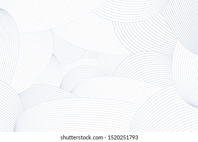 Modern light and gray abstract background of twisted and interwoven lines.