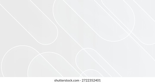 Fundo abstrato cinza claro moderno com linhas arredondadas diagonais design mínimo. Conceito de tecnologia futurista
