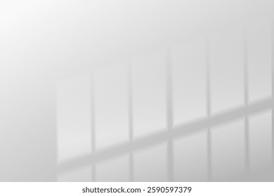 Modern Light Gray Background With Window Shadow. Vector Illustration. Abstract Business Wallpaper