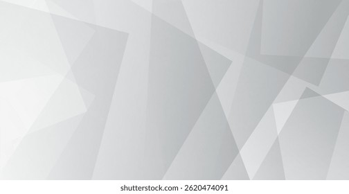 Modern Light Gray Geometric Background. Banner. Vector Illustration. Abstract Business Wallpaper