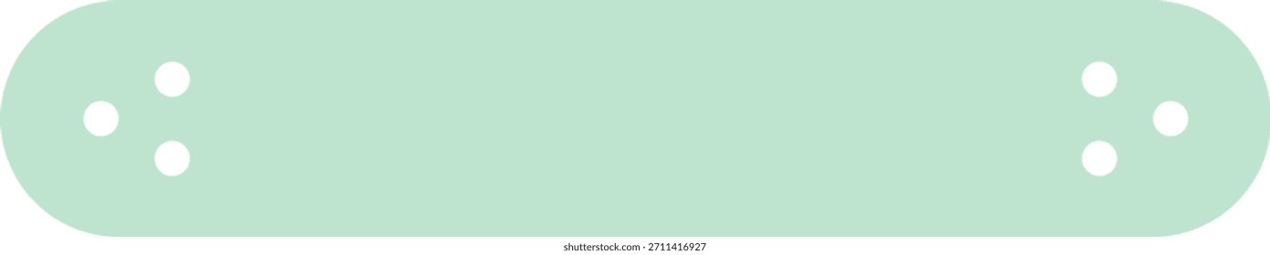 Vetor de forma de barra verde claro moderno com contorno preto, borda espessa e extremidades arredondadas, adequado para títulos ou menus.