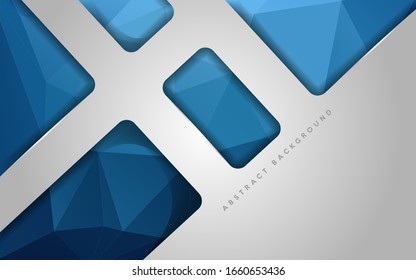Modern light grey with colorful mosaic textured overlap layer background. 