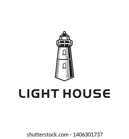 modern light house logo design 