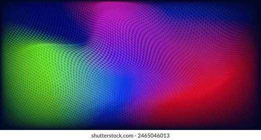 Modern light point Hi-tech digital technology concept. High tech computer illustration with purple and dark blue gradient background. Vector