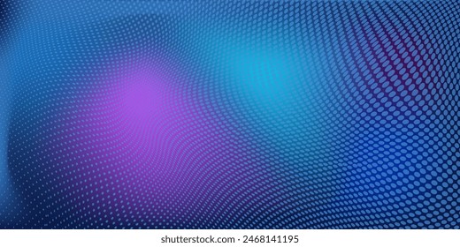 Modern light point Hi-tech digital technology concept. High tech computer illustration with purple and dark blue gradient background
