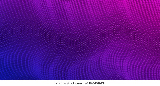 Modern light point Hi-tech digital technology concept. High tech computer illustration with purple and dark blue gradient background