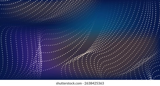 Modern light point Hi-tech digital technology concept. High tech computer simple art abstract