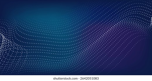 Modern light point Hi-tech digital technology concept. High tech computer illustration with purple and dark blue abstract
