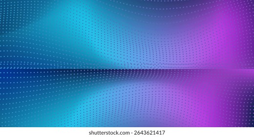 Modern light point Hi-tech digital technology concept. High tech computer illustration with purple and dark blue gradient background