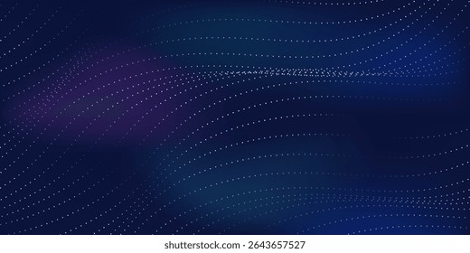 Modern light point Hi-tech digital technology concept. High tech computer illustration with purple and dark abstract modern art design