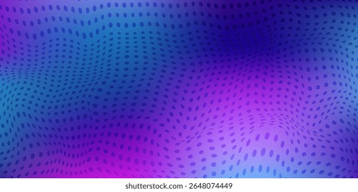 Punto de luz moderno Concepto de tecnología digital de alta tecnología. Ilustración de computadora de alta tecnología con fondo de gradiente púrpura y azul oscuro artes modernas