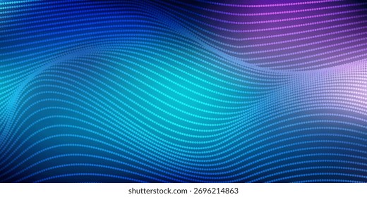 Punto de luz moderno Concepto de tecnología digital de alta tecnología. Ilustración de computadora de alta tecnología con fondo degradado púrpura y azul oscuro. Vector Eps 10