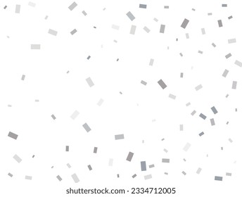 Modern Light silver Rectangular glitter confetti background. Confetti celebration, Falling Silver abstract decoration for party, birthday celebrate, anniversary or event, festive.  Vector illustration