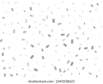 Modern Light silver Rectangular glitter confetti background. Confetti celebration, Falling Silver abstract decoration for party, birthday celebrate, anniversary or event, festive.  Vector illustration