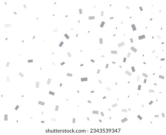 Modern Light silver Rectangular glitter confetti background. Confetti celebration, Falling Silver abstract decoration for party, birthday celebrate, anniversary or event, festive.  Vector illustration