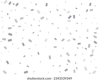 Modern Light silver Rectangular glitter confetti background. Confetti celebration, Falling Silver abstract decoration for party, birthday celebrate, anniversary or event, festive.  Vector illustration