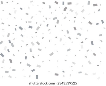 Modern Light silver Rectangular glitter confetti background. Confetti celebration, Falling Silver abstract decoration for party, birthday celebrate, anniversary or event, festive.  Vector illustration