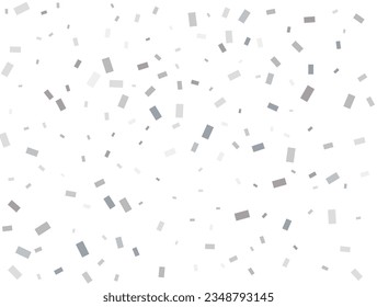 Modern Light silver Rectangular glitter confetti background. Confetti celebration, Falling Silver abstract decoration for party, birthday celebrate, anniversary or event, festive.  Vector illustration