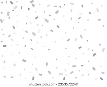 Modern Light silver Rectangular glitter confetti background. Confetti celebration, Falling Silver abstract decoration for party, birthday celebrate, anniversary or event, festive.  Vector illustration