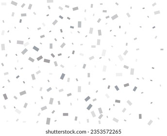 Modern Light silver Rectangular glitter confetti background. Confetti celebration, Falling Silver abstract decoration for party, birthday celebrate, anniversary or event, festive.  Vector illustration