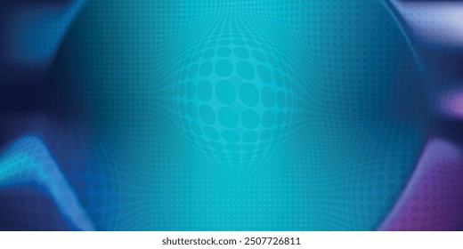 Modern light spot High-tech digital technology concept. High-tech computer illustration with purple and dark blue gradient background, modern.