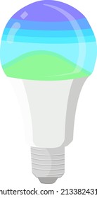 Modern lightbulb, illustration, vector on a white background.