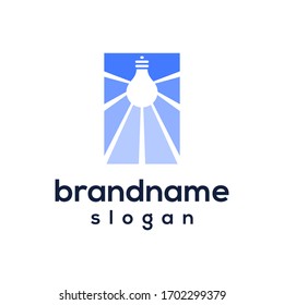 modern lightbulb logo design template