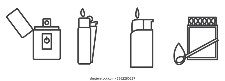 Icono moderno de línea más clara. Pictograma de paro. Ilumina la ilustración vectorial aislada en un fondo blanco. Símbolo de calidad superior. Firma vectorial para aplicaciones móviles y sitios web.