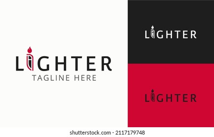 Modern lighter logo design template vector