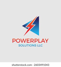 Modern Lightning Bolt Logo – Business and Tech Branding

