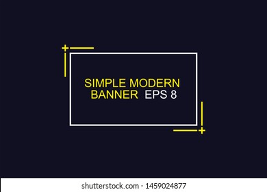 Modern lightweight banner. Banner frame borders
