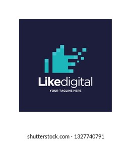 modern like digital logo