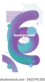 Modern lilac and turquoise vertical background with gradient. Colorful liquid cover for poster, banner, flyer and presentation. Vector image.