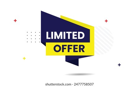 Modern limited offer banner template design featuring a sleek white background, perfect for eye-catching promotions.