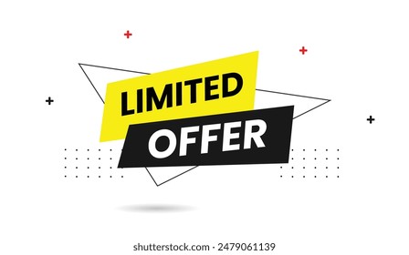 Modern limited offer banner template design with a clean white background perfect for your promotional needs