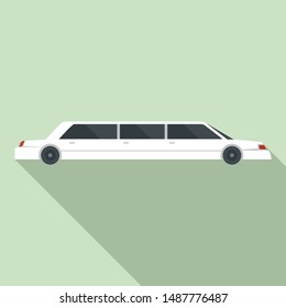 Modern limousine icon. Flat illustration of modern limousine vector icon for web design