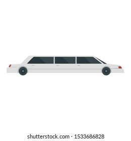 Modern limousine icon. Flat illustration of modern limousine vector icon for web design