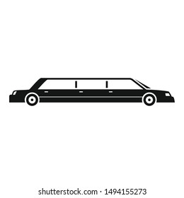 Modern limousine icon. Simple illustration of modern limousine vector icon for web design isolated on white background