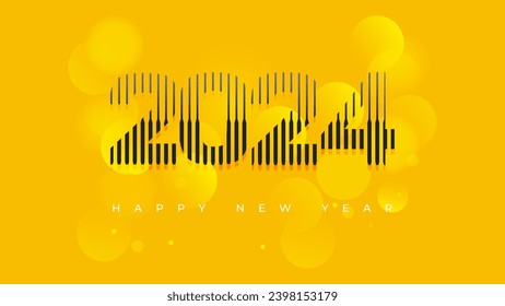 Modern line 2024 background design vector