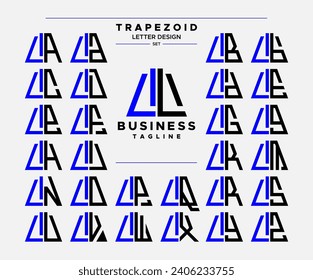 Modernes, abstraktes Trapez-Zeichen L LL Logo-Design