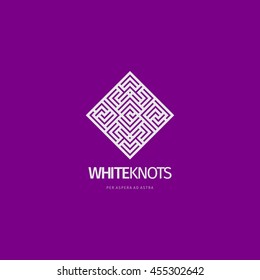 Modern line abstract vector design logo or element. Best for identity and logotypes.