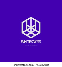 Modern line abstract vector design logo or element. Best for identity and logotypes.