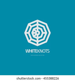 Modern line abstract vector design logo or element. Best for identity and logotypes.