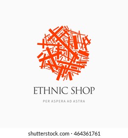 Modern line abstract vector design logo or element. Best for identity and logotypes.