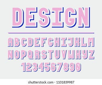 Modern line alphabet. Hipster abstract vector font.