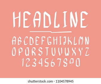 Modern line alphabet. Hipster abstract vector font.